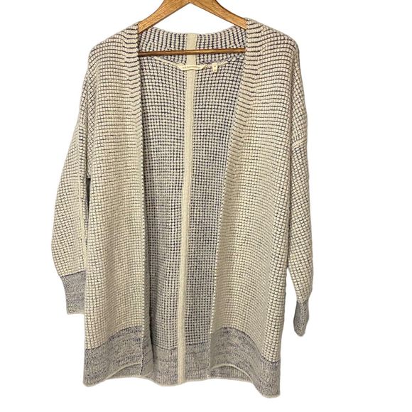 Soft Surroundings Womens Caressa Cardigan Sweater Open Front Gray Blue Size M - Picture 2 of 7